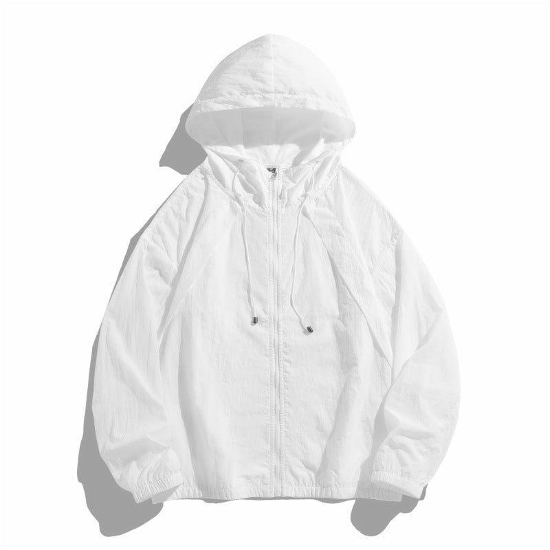 Damen leichte Windjacke mit verstellbarem Kapuzensystem