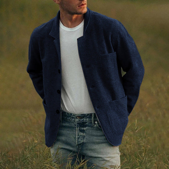 Herren bequemer und stilvoller Cardigan mit praktischen Taschen