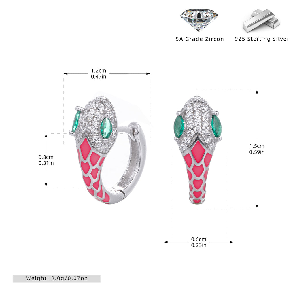 Damen Ohrhänger im stilvollen Schlangen-Design aus 925 Sterling Silber Shop Nory
