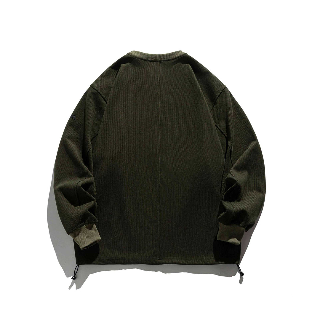 Herren Rippsweatshirt mit Tunnelzug und Raglanärmeln Shop Nory