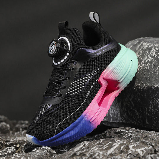 Damen Sportliche Mesh-Laufsneaker mit Drehverschluss und gedämpfter Plateausohle Shopy Nory