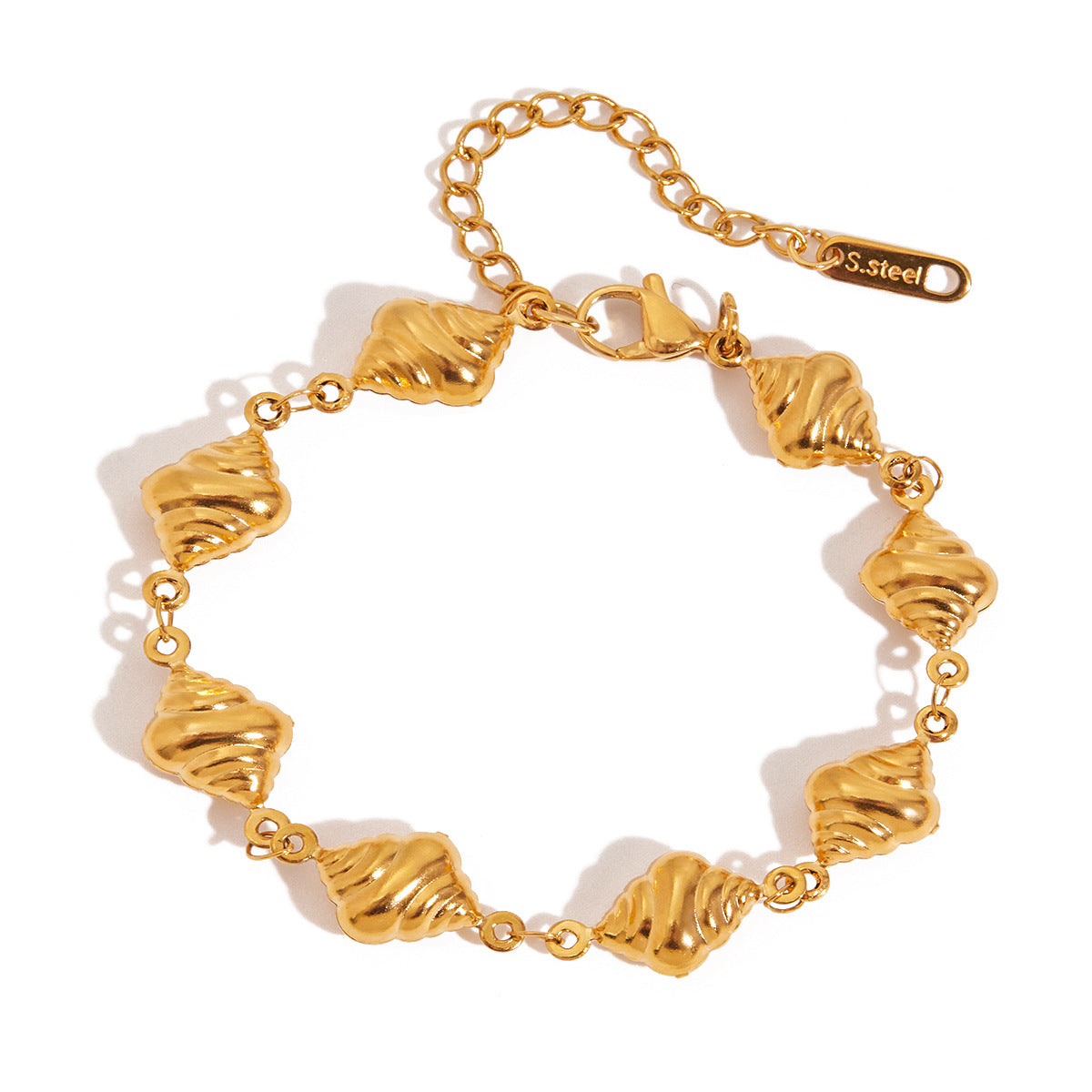 Damen Armband mit klassischem Gliederdesign aus hypoallergenem Edelstahl Shop Nory