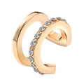 Damen Ring-Set mit funkelnden Zirkonia und modernem, geschwungenem Design Shop Nory