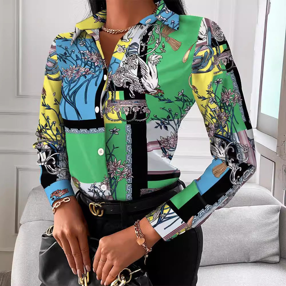 Damen Bluse mit elegantem Kettenmuster