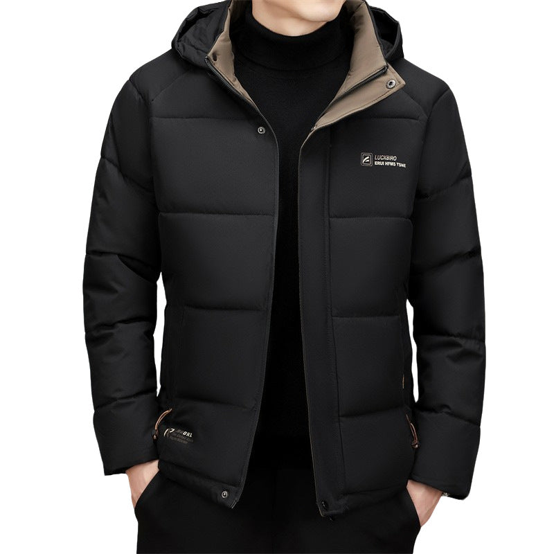Herren Wattierte Stehkragenjacke mit wasserabweisender Oberfläche und Reißverschlusstaschen Shop Nory