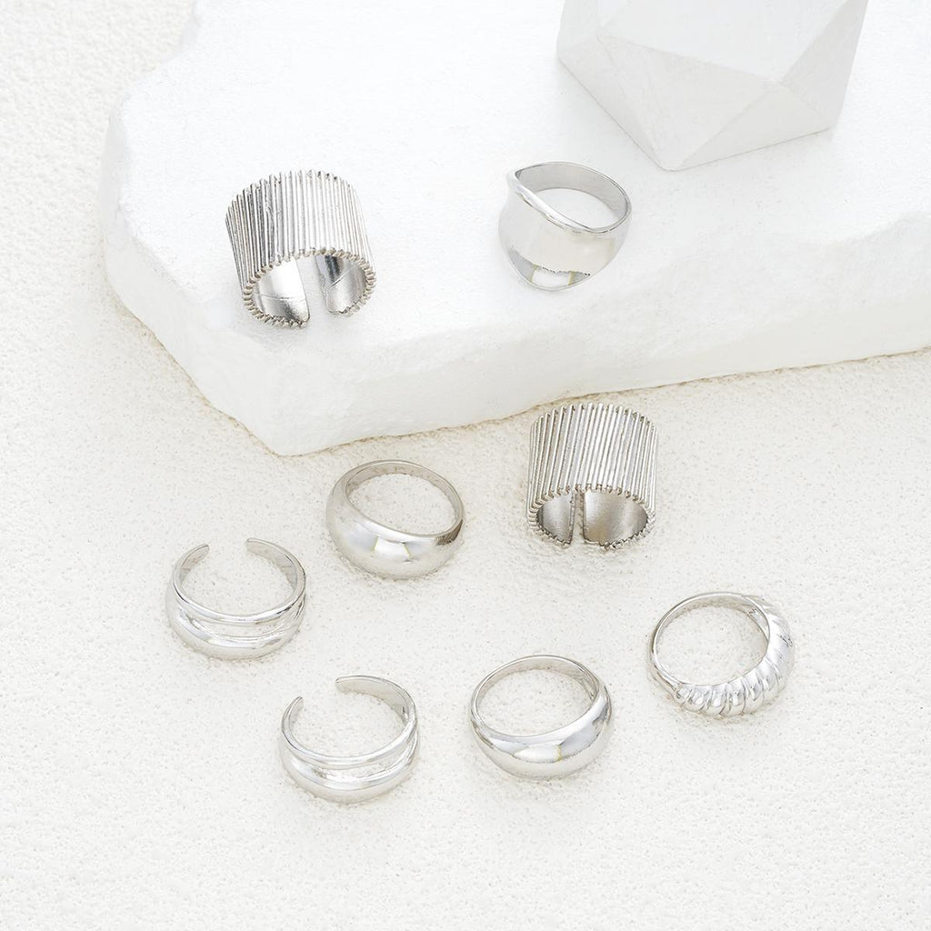 Damen Ring-Set mit modernem, geschwungenem Design Shop Nory