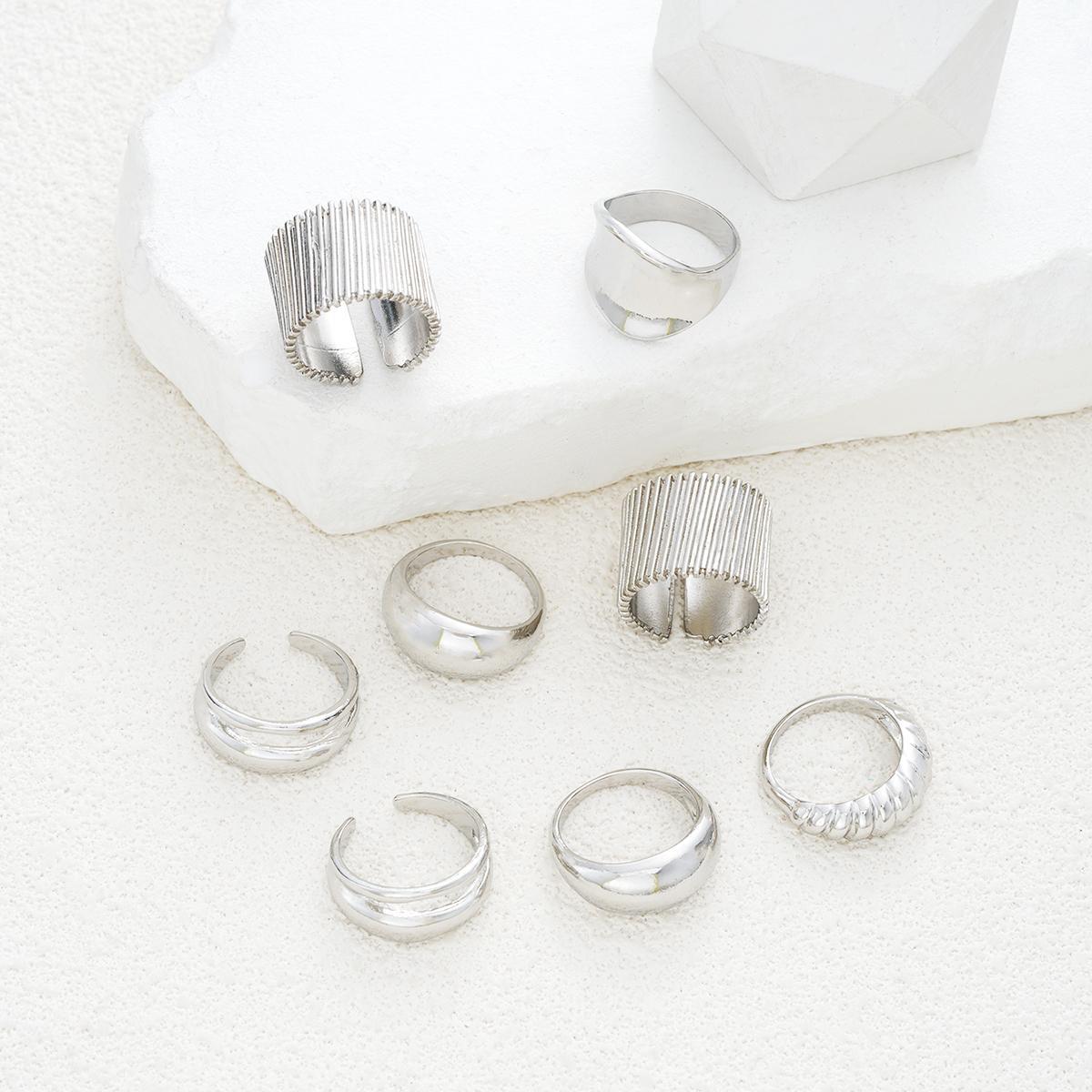 Damen Ring-Set mit modernem, geschwungenem Design Shop Nory