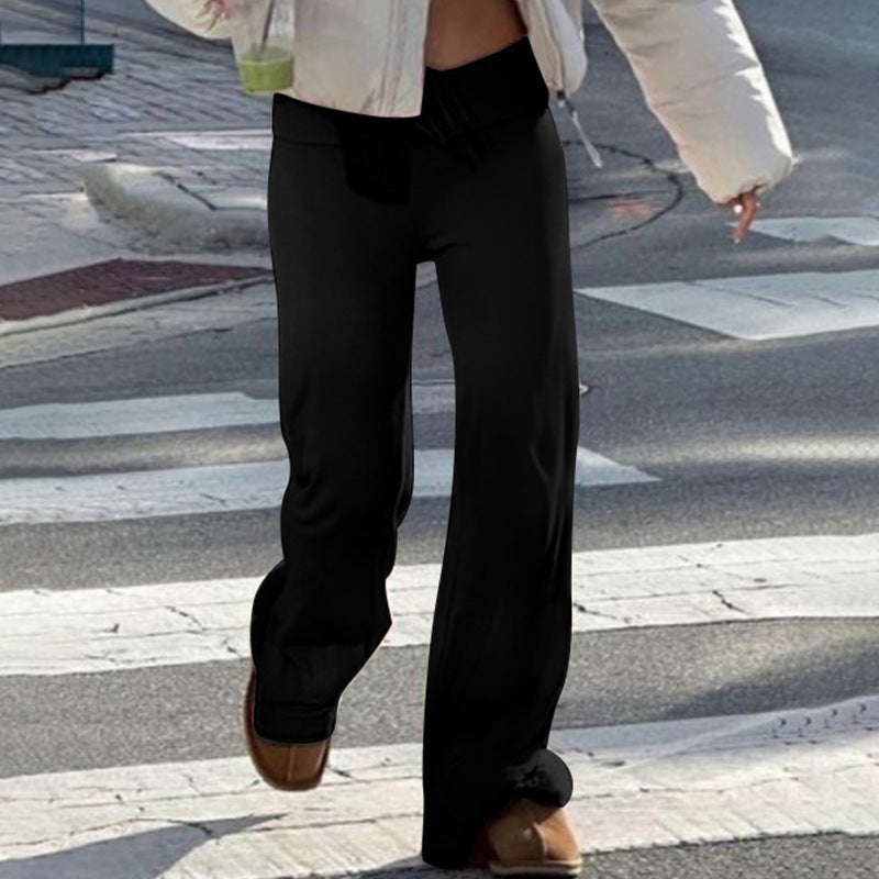 Damen nan leichte Jersey Loungehose mit Tunnelzug und weitem Bein Shop Nory