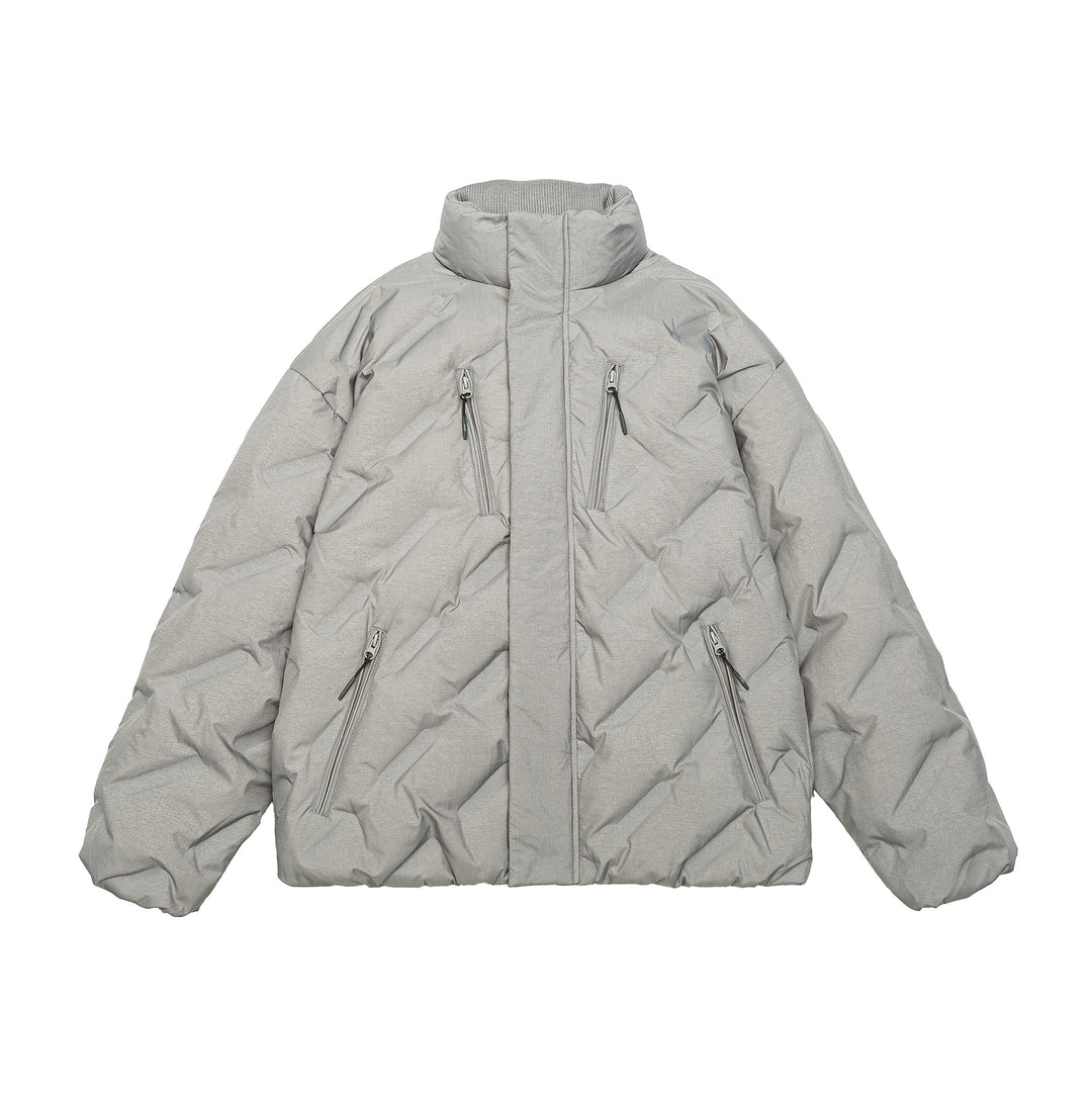 Unisex Wattierte Oversize Steppjacke mit hohem Stehkragen Shop Nory