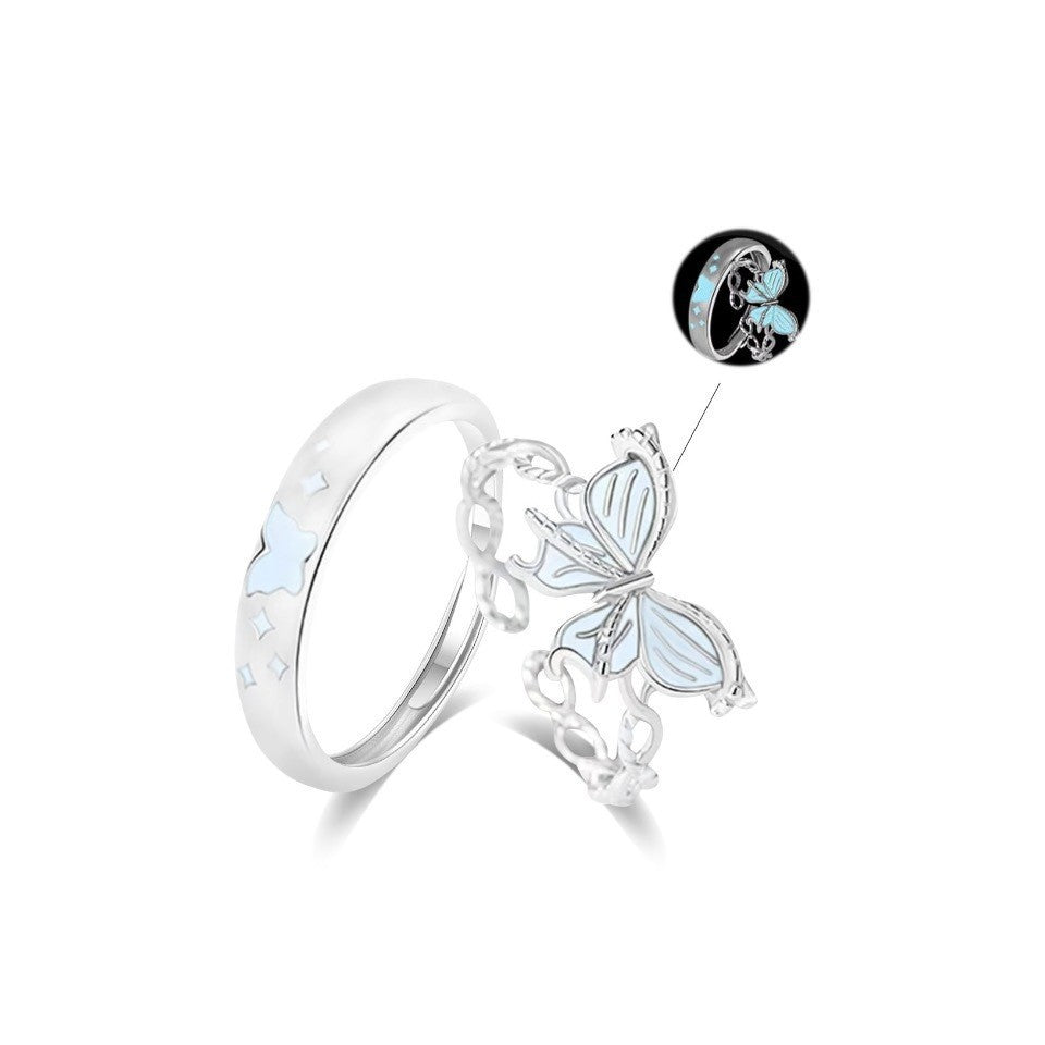 Damen filigraner Ring mit kunstvoller Schmetterlingsverzierung Shop Nory