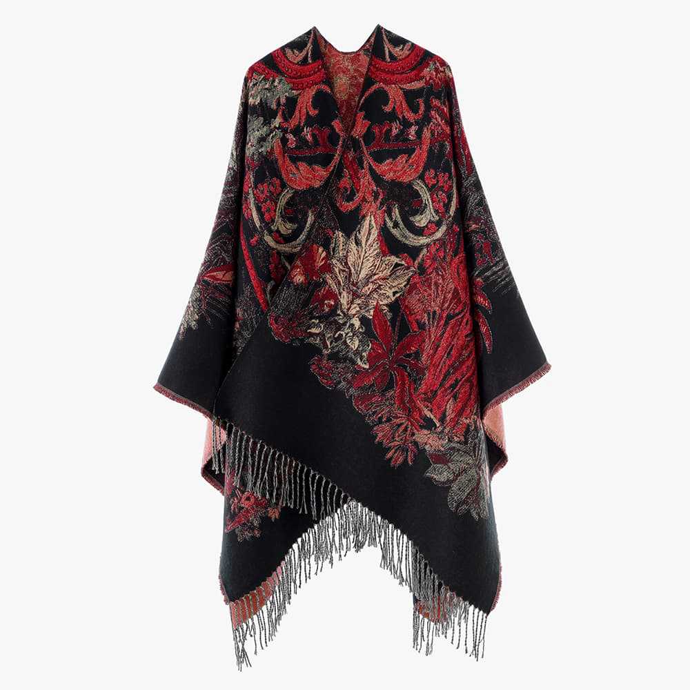 Damen Jacquard‑Überwurf im Wandteppich‑Jacquard mit Fransensaum Shop Nory