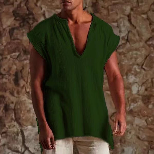 Herren lockeres Tunika-Shirt Shopnory