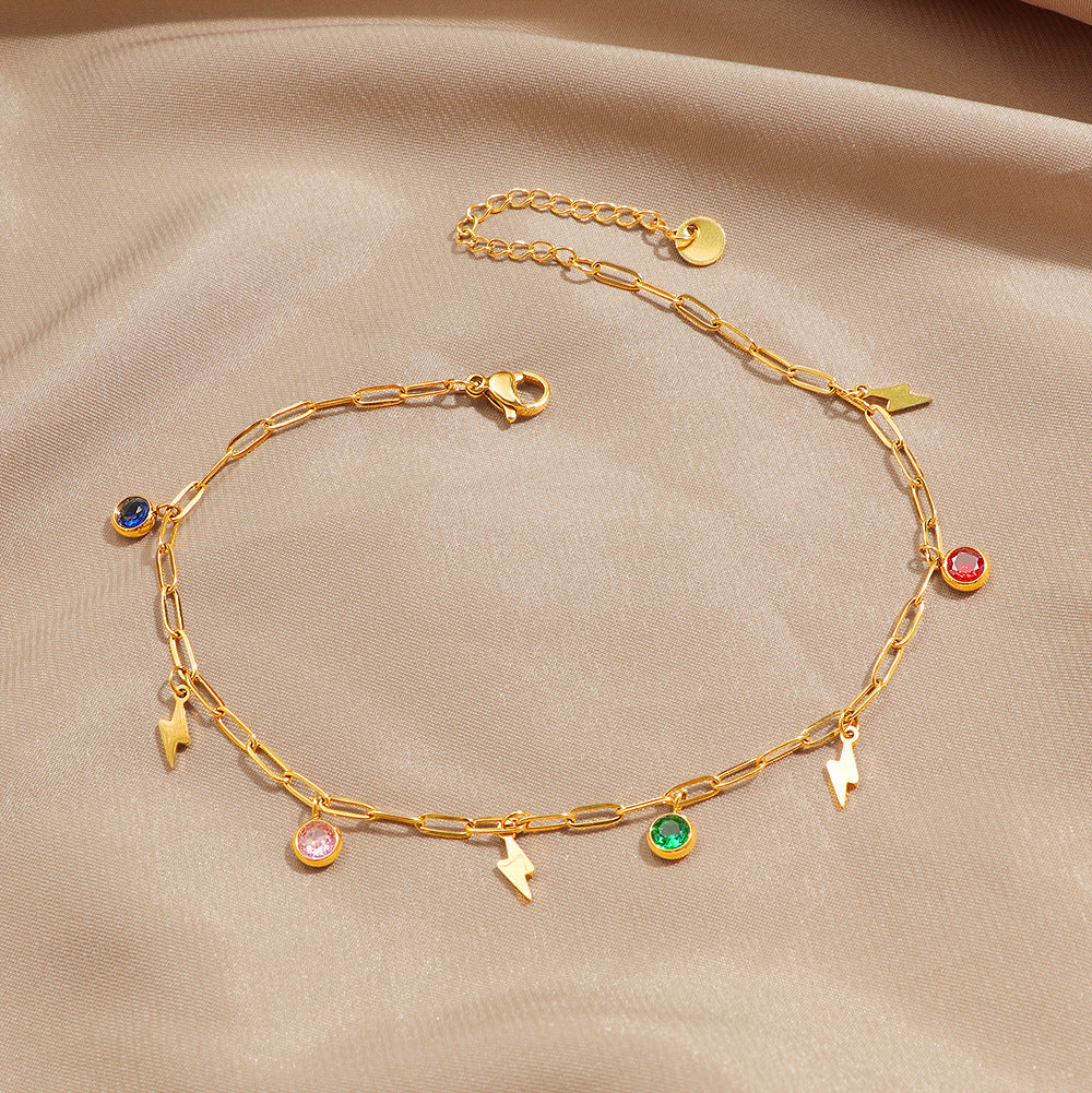 Damen Bunte Charm Link Armband Shop Nory