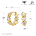 Damen Creolen mit luxuriösem Zirkonbesatz aus 925 Sterling Silber Shop Nory