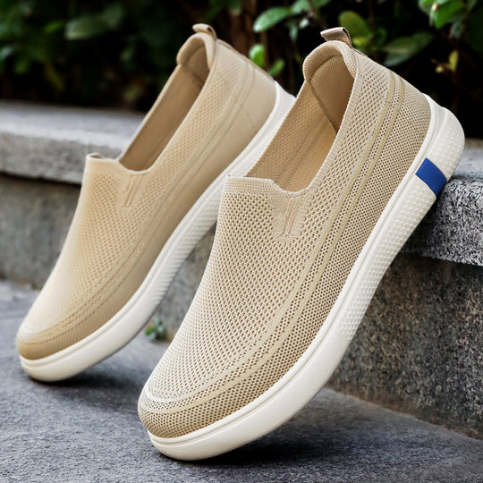 Herren nan nahtloser Strick-Slip-On Freizeit-Sneaker mit atmungsaktivem 3D-Mesh und stoßdämpfender EVA-Flexsohle Shop Nory