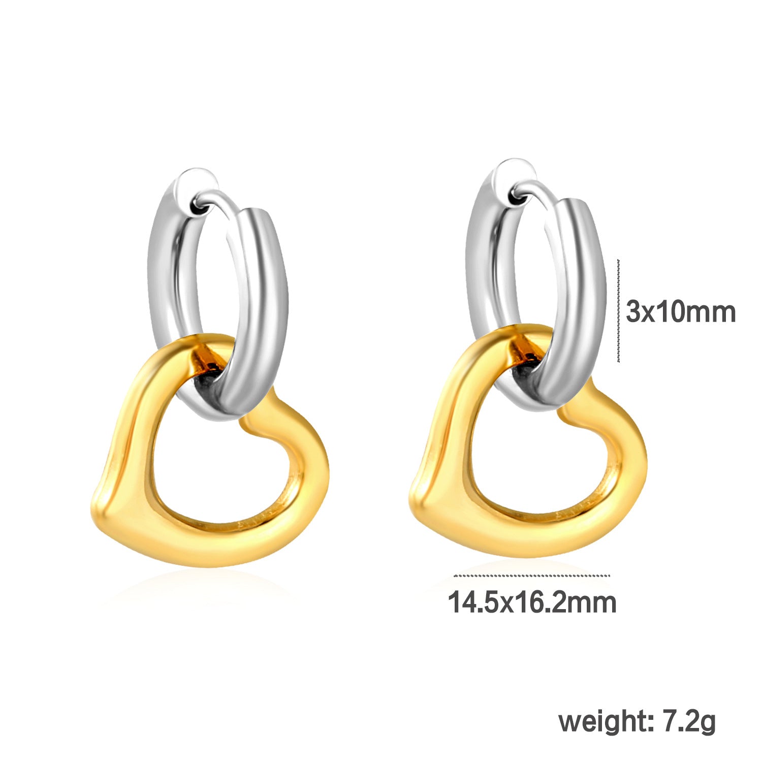 Damen Hängende Ohrstecker mit Sonnen- und Mondanhängern Shop Nory