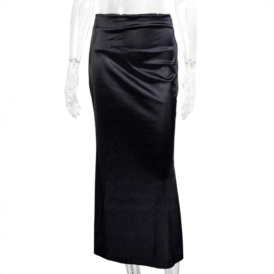 Damen Elegante und fließende Satin Maxiröcke