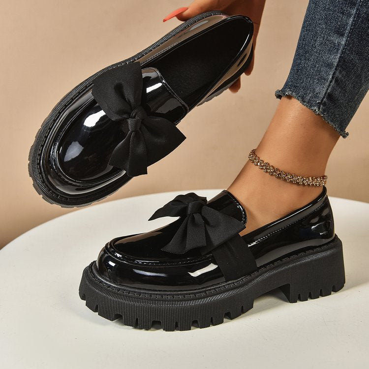 Damen Elegante Slipper mit dekorativer Schleifenverzierung und rutschfester Sohle