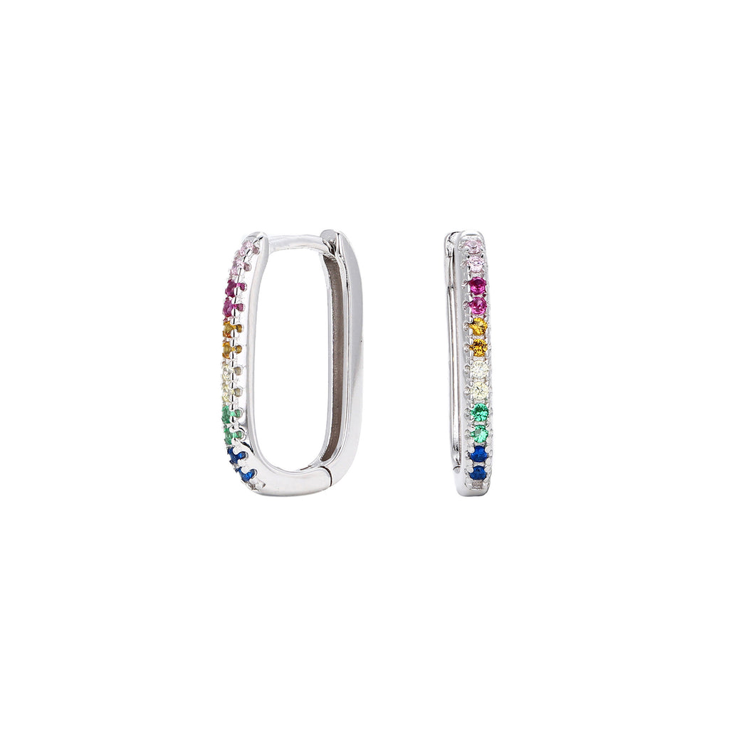 Damen Ohrstecker aus 925er Sterling Silber mit bunten Zirkonia Shop Nory