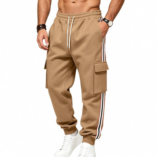 Herren Cargo-Jogginghose mit Cargo-Taschen und seitlichen Kontraststreifen Shop Nory