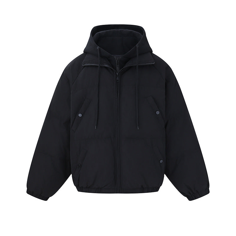 Unisex Kurze Boxy‑Wattierte Kapuzenjacke mit Fleecefutter und elastischem Saum Shop Nory