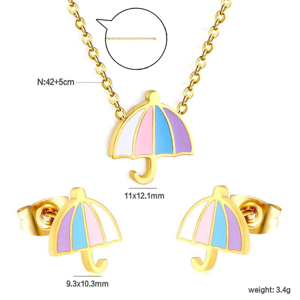 Damen Schmuckset mit Eiscreme-Anhängern Shop Nory