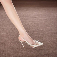 Champagnerfarben Sandalen, 9 cm