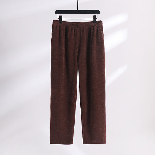 Damen Weite Cordhose mit elastischem Bund, Eingrifftaschen und geradem Bein Shop Nory