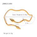 Damen Offenes Armband im Schlangen-Design aus hypoallergenem Edelstahl Shop Nory