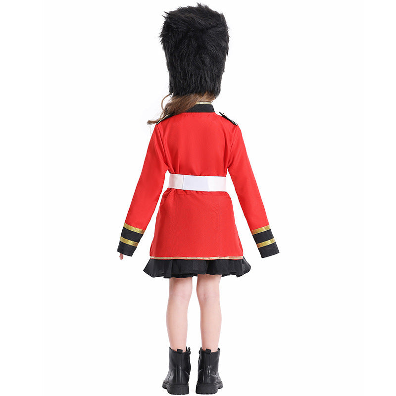 Mädchen Kostüm als königlicher Wachen mit detailreichem Jacke und Hut Shop Nory