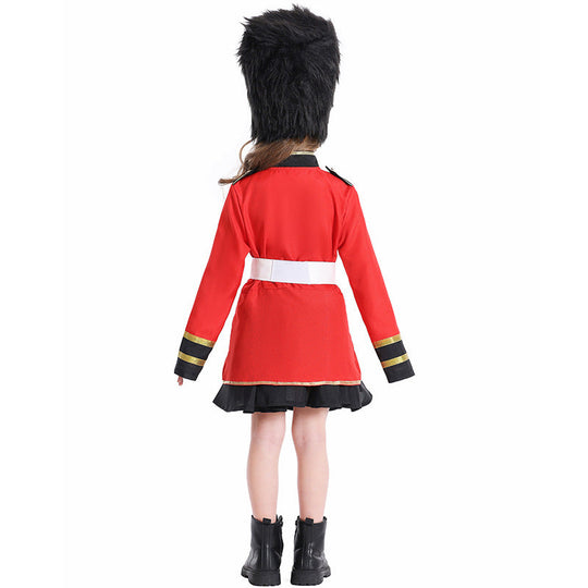 Mädchen Kostüm als königlicher Wachen mit detailreichem Jacke und Hut Shop Nory
