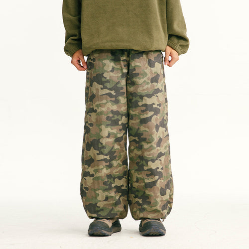Herren Locker geschnittene Ripstop-Freizeithose mit Camouflage-Muster und elastischem Kordelbund Shop Nory