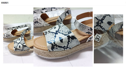 Damen Wedge-Sandalen mit elastischem Riemen und komfortablem Fußbett