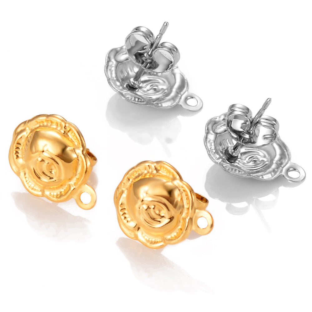 Damen Ohrstecker mit rosenelegantem Design Shop Nory