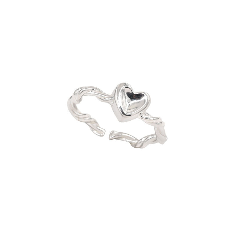 Damenring mit verspieltem Herzdesign und elegantem Drahtwerk Shop Nory