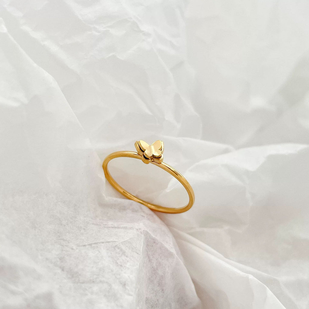 Damen Schmetterlingsmotiv Verstellbarer Ring Shop Nory