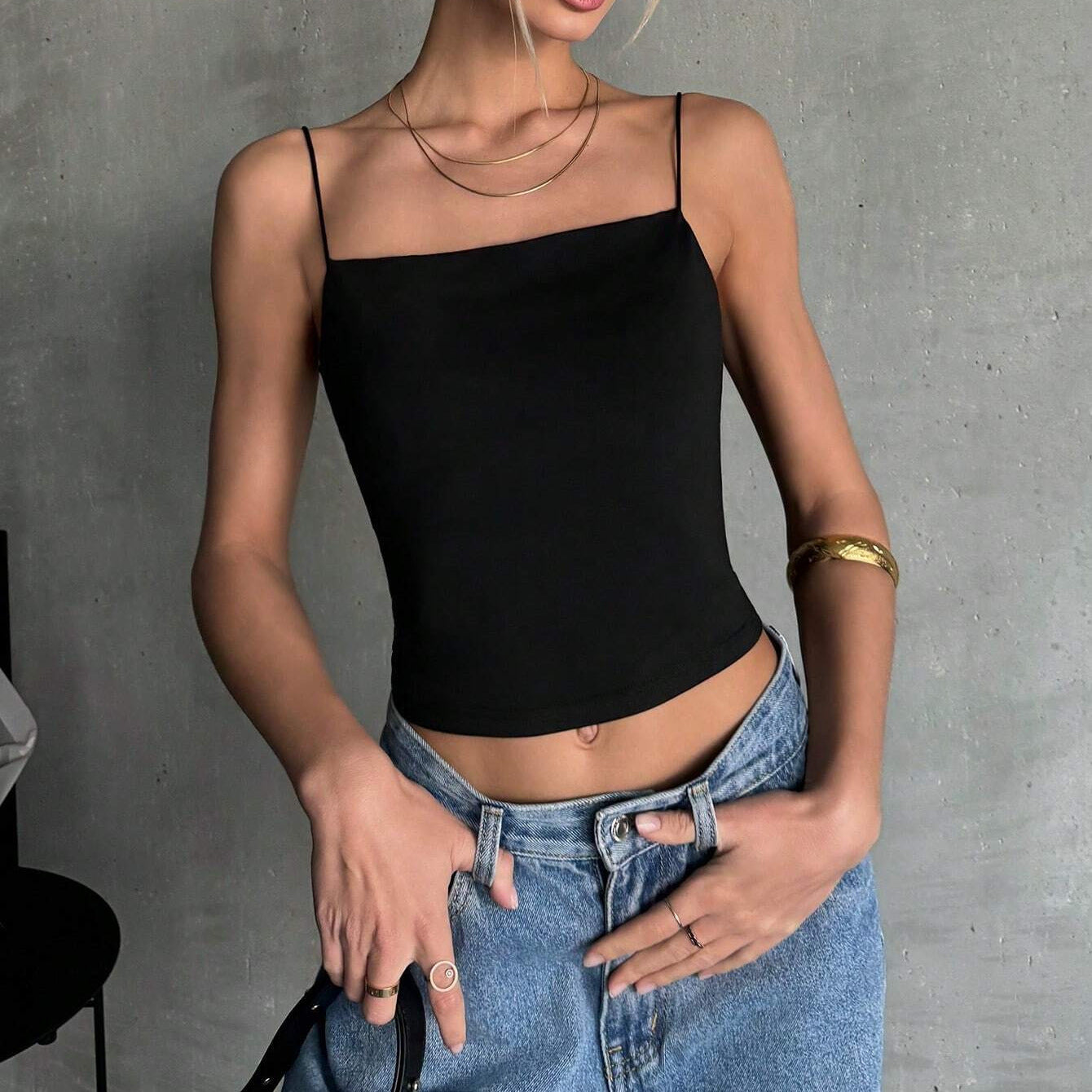 Damen ärmelloses Crop-Top