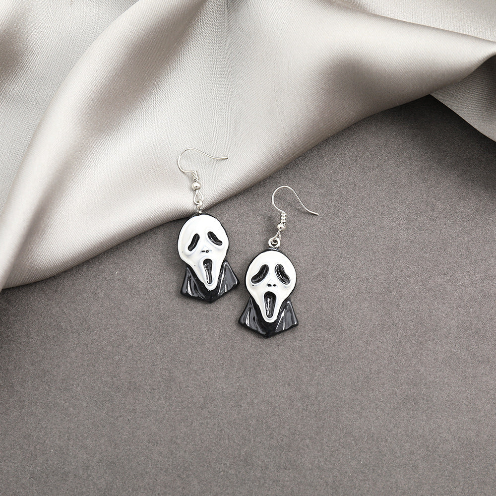 Damen Ohrringe mit schaurigem Screamer-Motiv Shop Nory