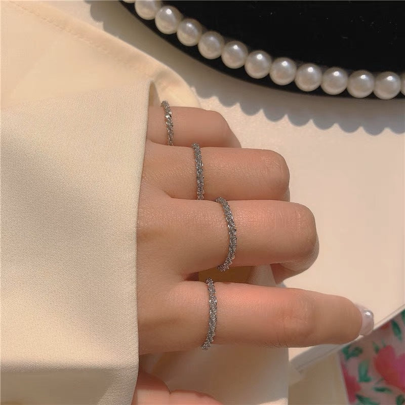 Damen Funkelndes Mehrschichtiges Ring-Set Shop Nory