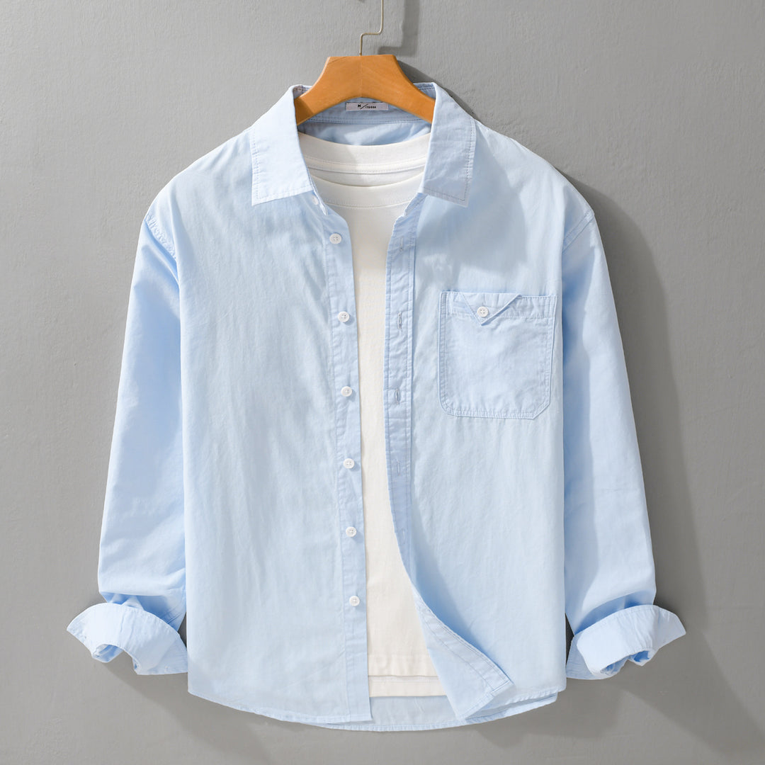 Herren Lagenhemd mit integriertem T-Shirt-Layer und aufgesetzter Brusttasche Shop Nory