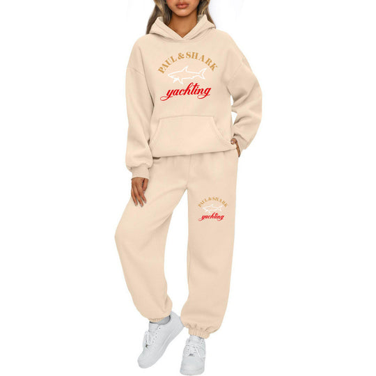 Damen oversized Hoodie und Jogginghose Set mit Kapuze Kängurutasche und gerippten Bündchen Shop Nory