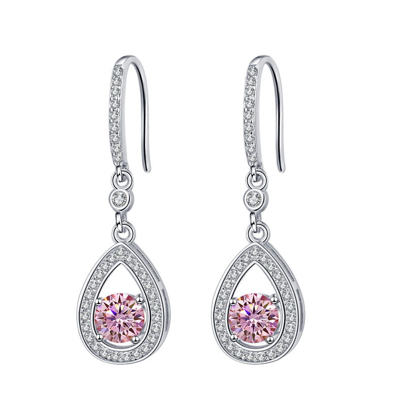 Damen Tropfenohrringe mit funkelnden Zirkoniasteinen und eleganter Fassung Shop Nory
