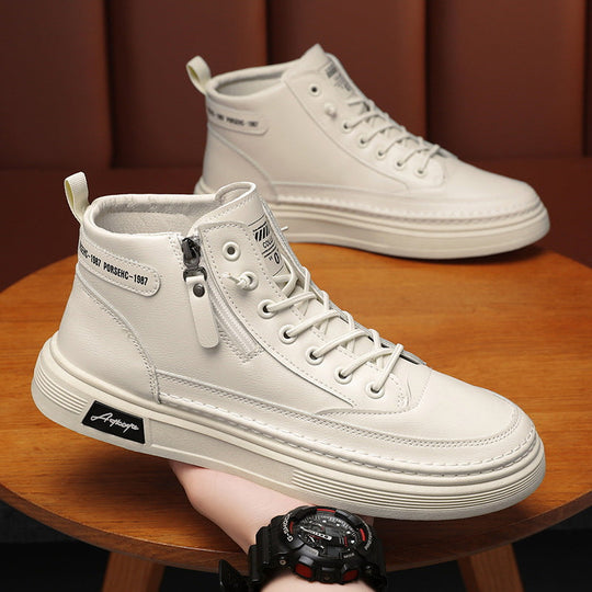 Herren Hochwertige Leder Sneakers