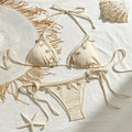 Damen Triangel-Bikini mit raffinierten Schmuckdetails