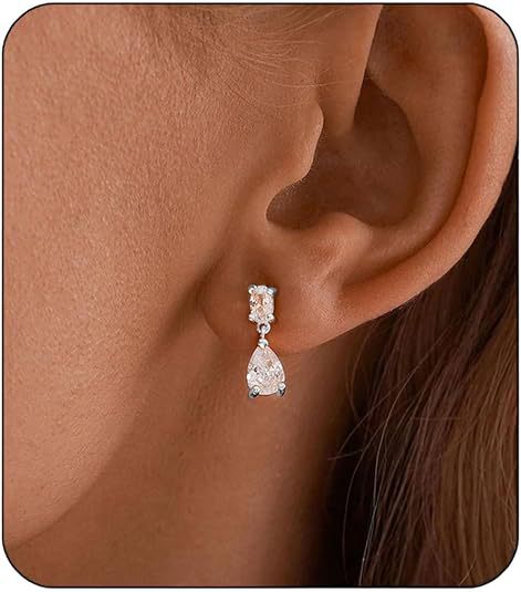 Damen Ohrhänger mit luxuriöser Zirkonia-Anordnung Shop Nory