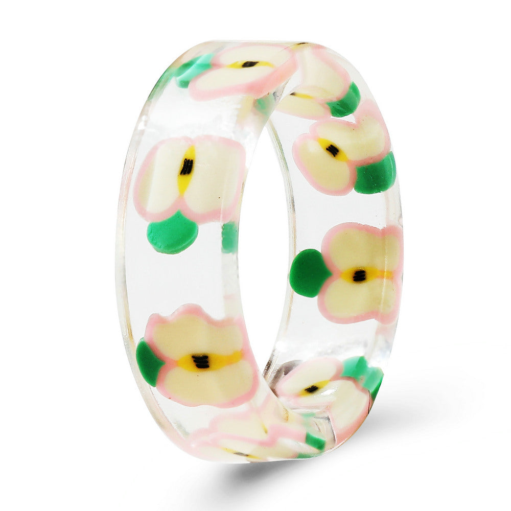 Damenring aus hochwertigem Acryl mit stilvollem Citrus-Design Shop Nory