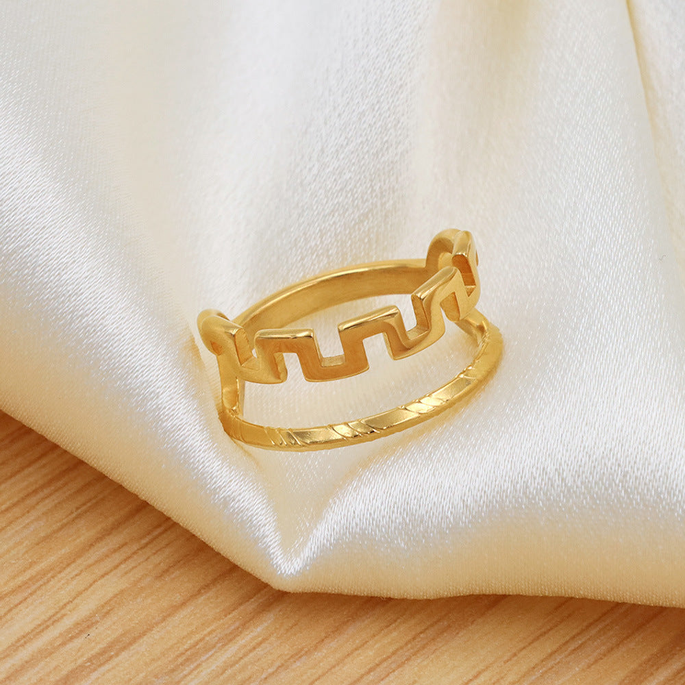 Damen Offener Ring mit strukturiertem Design Shop Nory