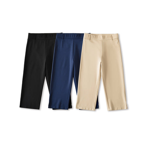 Damen Capri-Stretchhose mit hohem Bund, schmaler Silhouette und Bein-Schlitz Shop Nory