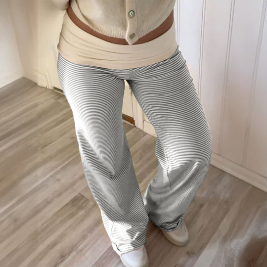 Damen nan weite Palazzo-Loungehose mit hohem Bund und elastischem Comfort-Stretch Shop Nory