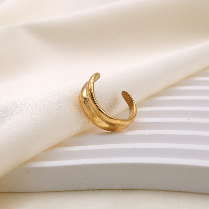 Damen Offener, eleganter Ring mit geschwungenem Design Shop Nory